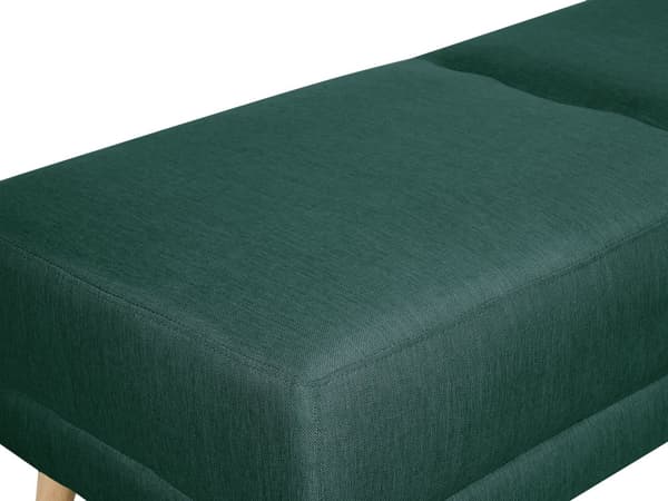 Rahi tummanvihreä 128 x 55 cm kangas puujalat tuftattu suorakulmio moderni