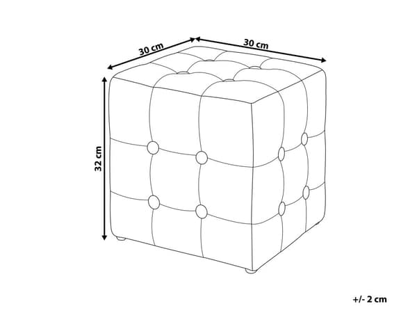 Fodskammel Gul Velour Cube Puf-knap Tuftet polstri