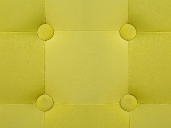 Fodskammel Gul Velour Cube Puf-knap Tuftet polstri