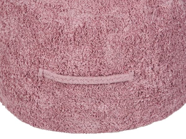 Puff Rosa Bomull 50 x 35 cm Lurvig Dekorativ Sits Handgjord Boho Modern Stil Vardagsrum Sovrum