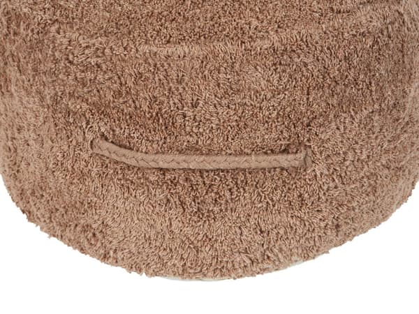Puff Brun Bomull 50 x 35 cm Lurvig Dekorativ Sits Handgjord Boho Modern Stil Vardagsrum Sovrum