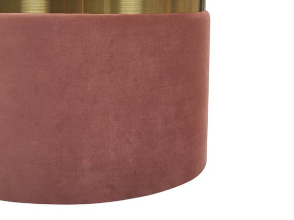 Set med 2 sittpuffar med förvaring Rosa Polyester Sammet Fotpall Retrodesign