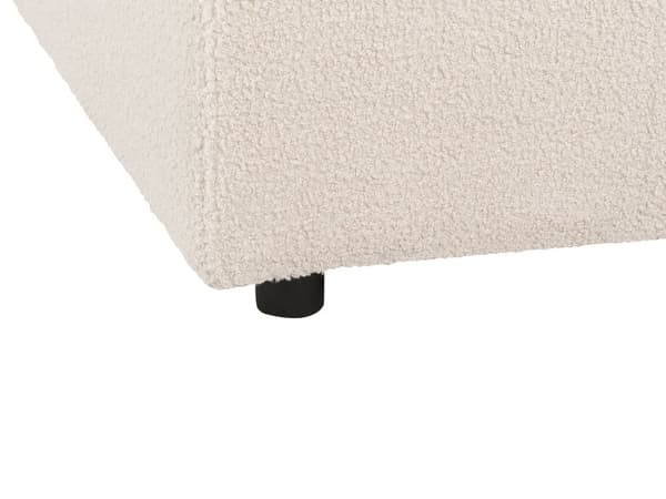 Ottoman Beige Boucle Polstring Fotstøtte Fotskammel Puff Minimalistisk Stil