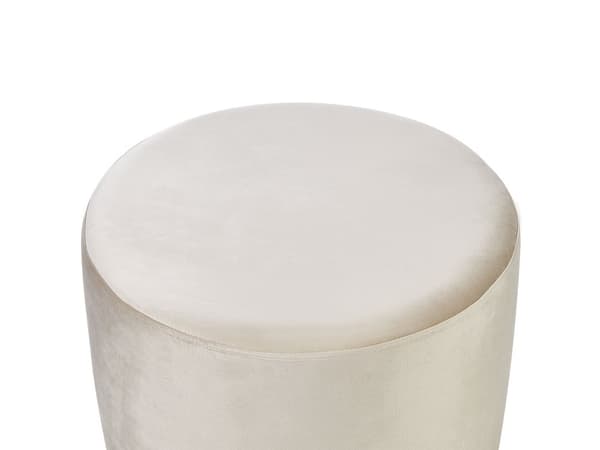 Rahi vaalea beige sametti verhoiltu puu ⌀ 61 x 36 cm pyöreä minimalistinen moderni tyyli