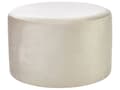 Pikkukuva 1 / 5: Rahi vaalea beige sametti verhoiltu puu ⌀ 61 x 36 cm pyöreä minimalistinen moderni tyyli