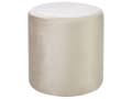 Pikkukuva 1 / 5: Rahi vaalea beige sametti verhoiltu puu ⌀ 47 x 46 cm pyöreä minimalistinen moderni tyyli