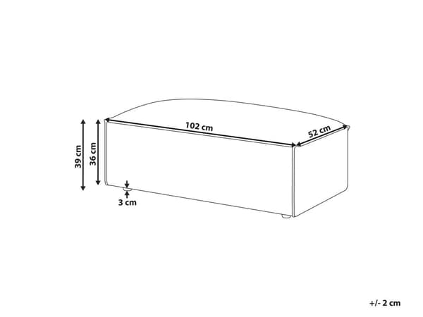 Ottoman Fodskammel Grå Polyester 88 x 88 cm Skammel med Stof Moderne Puf med Ben Stueindretning