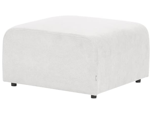 Ottomansk Hvit Kordfløyel Polstring Fotstøtte Fotskammel Puff Minimalistisk Stil