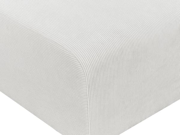 Ottomansk Hvit Kordfløyel Polstring Fotstøtte Fotskammel Puff Minimalistisk Stil