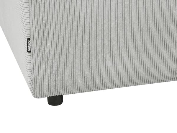Ottoman Fodskammel Grå Fløjl 74 x 75 cm Skammel med Stof Moderne Puf med Ben Stueindretning