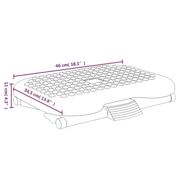 Ottomaner & puffer - Living fodstøtte 46x34,5x11 cm sort