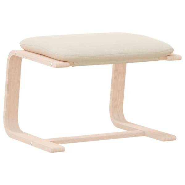Fotpall gräddvit 51x41x40 cm tyg - Fotpall - Fot Pall - Home & Living
