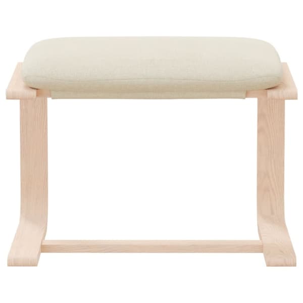 Fotpall gräddvit 51x41x40 cm tyg - Fotpall - Fot Pall - Home & Living