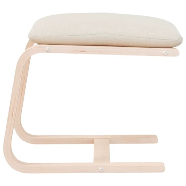Fotpall gräddvit 51x41x40 cm tyg - Fotpall - Fot Pall - Home & Living