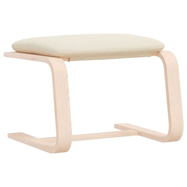 Fotpall gräddvit 51x41x40 cm tyg - Fotpall - Fot Pall - Home & Living
