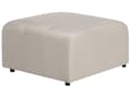 Miniatyrbilde 1 av 6: Ottoman Beige Fløyel Polstring Fotstøtte Fotskammel Puff Minimalistisk stil