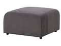 Miniatyrbild 4 av 7: Fotpall Mörkgrå Sammetsklädsel Fotstöd Sittpuff Puff Minimalistisk Stil