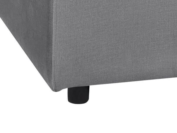 Fotpall Grå Sammetsklädsel Fotstöd Sittpuff Puff Minimalistisk Stil