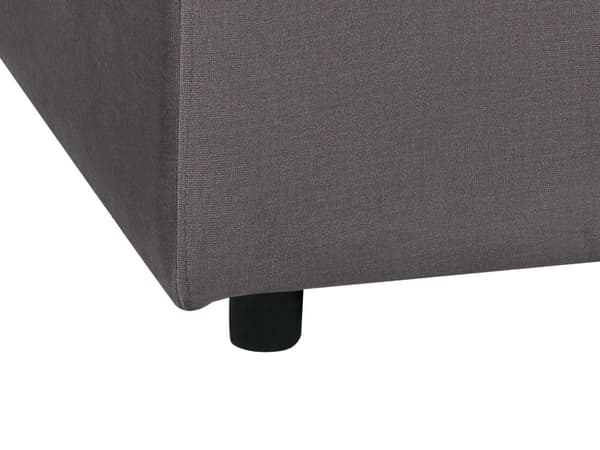 Ottoman Fodskammel Mørkegrå Velour 74 x 75 cm Skammel med Stof Moderne Puf med Ben Stueindretning