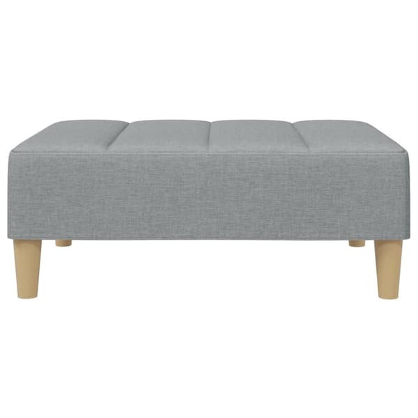 vidaXL Fotpall Ljusgrå 77x55x31 cm tyg