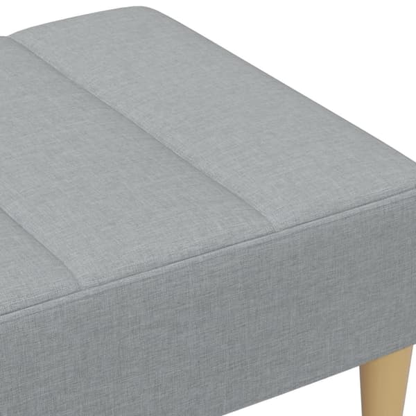 vidaXL Fotpall Ljusgrå 77x55x31 cm tyg
