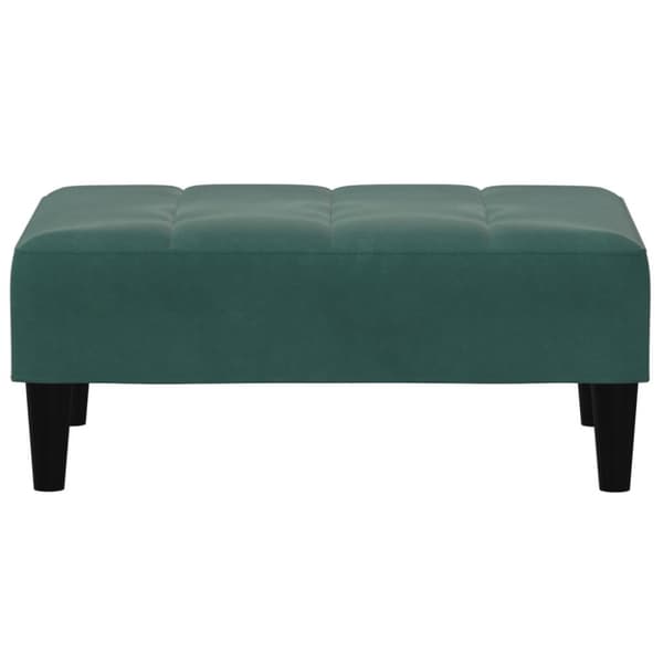 vidaXL Fotpall mörkgrön 77x55x31 cm sammet