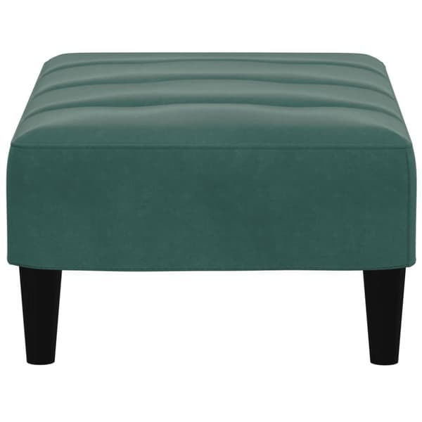 vidaXL fodskammel 77x55x31 cm velour mørkegrøn