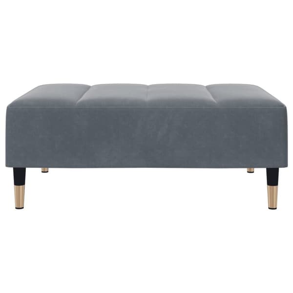 vidaXL Fotpall mörkgrå 77x55x31 cm sammet