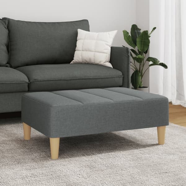 vidaXL Fotpall mörkgrå 77x55x31 cm tyg