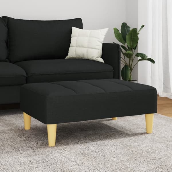 vidaXL fodskammel 77x55x31 cm stof sort