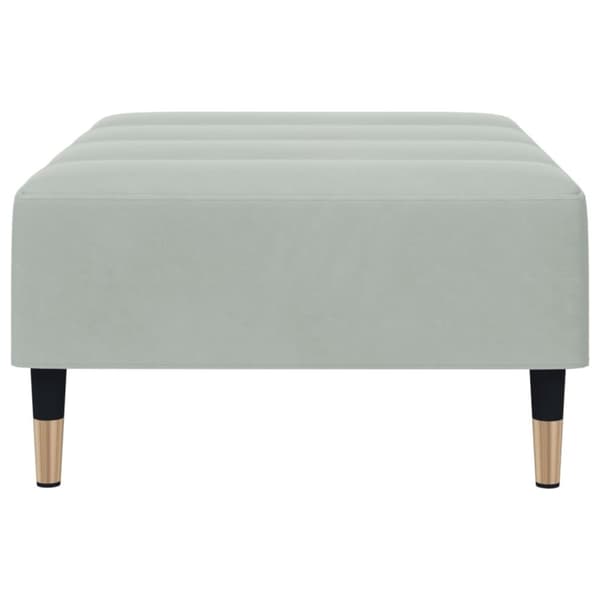 vidaXL Fotpall Ljusgrå 77x55x31 cm sammet