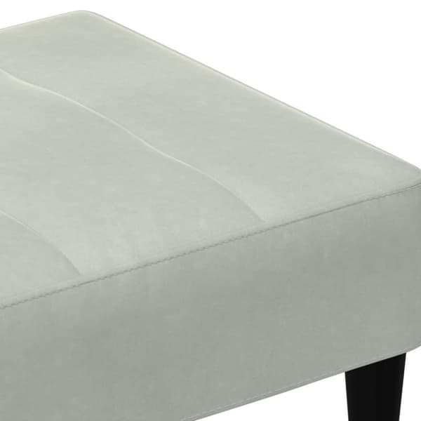 vidaXL Fotpall Ljusgrå 77x55x31 cm sammet
