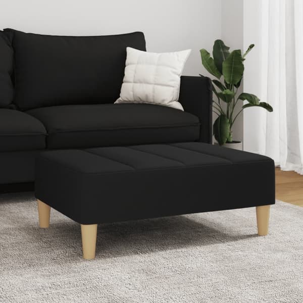 vidaXL Fotpall svart 77x55x31 cm tyg