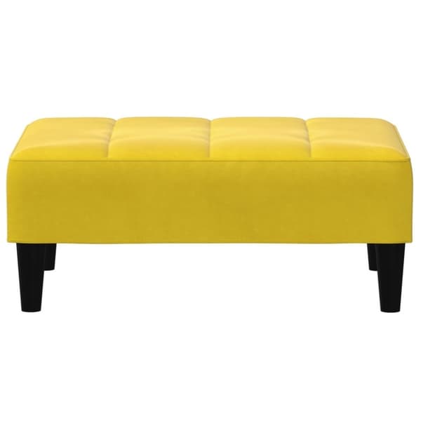 vidaXL fodskammel 77x55x31 cm velour gul