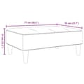 Miniatyrbillede 8 af 8: vidaXL fodskammel 77x55x31 cm velour sort