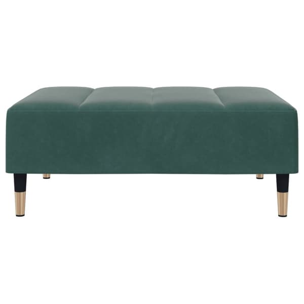 vidaXL Fotpall mörkgrön 77x55x31 cm sammet