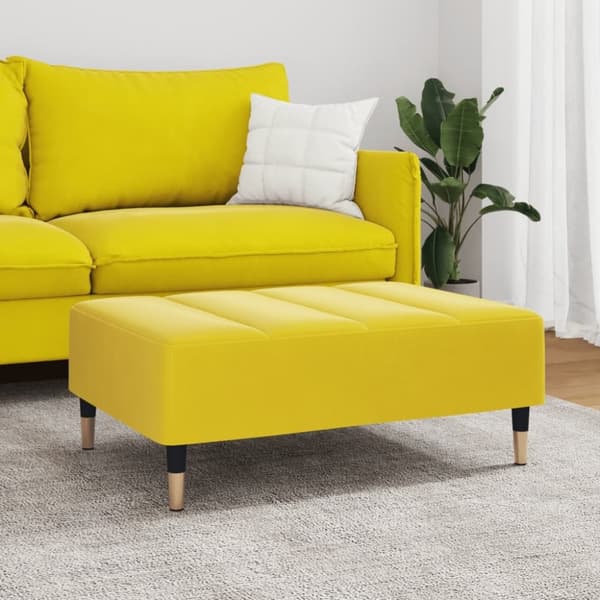 vidaXL Fotpall Gul 77x55x31 cm sammet