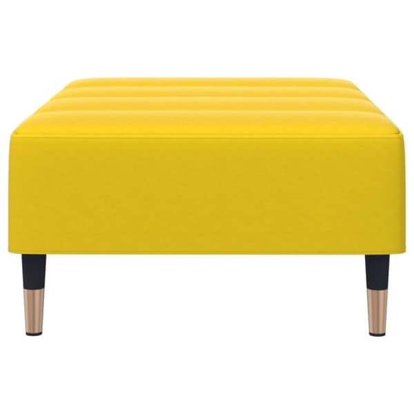 vidaXL Fotpall Gul 77x55x31 cm sammet