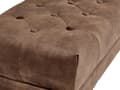 Miniatyrbillede 5 af 7: Bænk Brun Velour 117 x 44 cm Guldfarvede metalben Glamourøs stil Soveværelse Gang Stue
