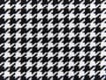 Miniatyrbillede 7 af 7: Sengebænk Sort Hvid Polyester Guld Metalben 104 cm Polstret Bænk til Soveværelse med Houndstooth Design til Fodenden af Sengen