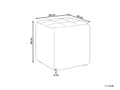 Miniatyrbilde 3 av 7: Puff Gul Polyesterstoff 38 x 38 cm Firkantet form Moderne design Tilbehør Fotskammel