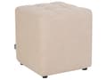 Miniatyrbilde 4 av 8: Puff Beige Bouclé 38 x 38 cm Firkantet form Moderne design Tilbehør Fotskammel