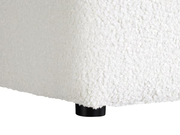 Puff Hvit Bouclé 38 x 38 cm Firkantet form Moderne design Tilbehør Fotskammel
