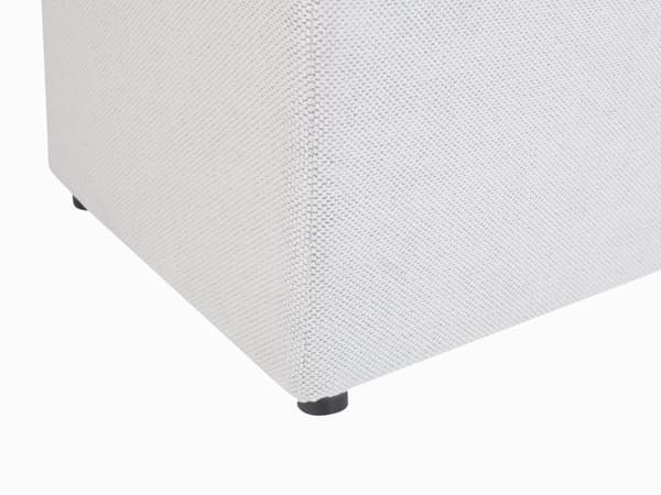 Ottoman Off-White 100 x 42 x 40 cm Polyester Stoff Polstret Fotskammel Stue Moderne stil
