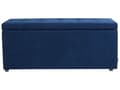 Miniatyrbilde 6 av 10: Ottoman Marineblå Polyesterstoff 100 x 42 x 40 cm Polstret Fotskammel Stue Moderne stil