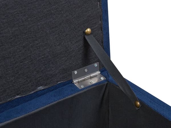 Sängbänk Blå 100 x 42 x 40 cm Polyestertyg Stoppad Fotpall Sittpuff Vardagsrum Sovrum Modern Stil