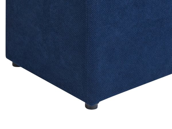 Sängbänk Blå 100 x 42 x 40 cm Polyestertyg Stoppad Fotpall Sittpuff Vardagsrum Sovrum Modern Stil
