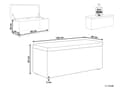 Miniatyrbillede 3 af 10: Puf hvid polyester 100 x 42 x 40 cm polstret fodskammel stue moderne stil stue opholdsrum