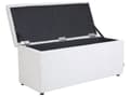 Miniatyrbillede 5 af 10: Puf hvid polyester 100 x 42 x 40 cm polstret fodskammel stue moderne stil stue opholdsrum