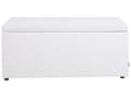 Miniatyrbillede 6 af 10: Puf hvid polyester 100 x 42 x 40 cm polstret fodskammel stue moderne stil stue opholdsrum